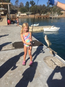 Adam and Jadyn join Indian Princesses. Father and daughter group. They go on first camping trip to Catalina Island. Jadyn learns fishing skills.